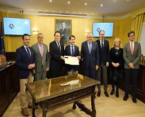 Acto desarrollado durante la firma del convenio