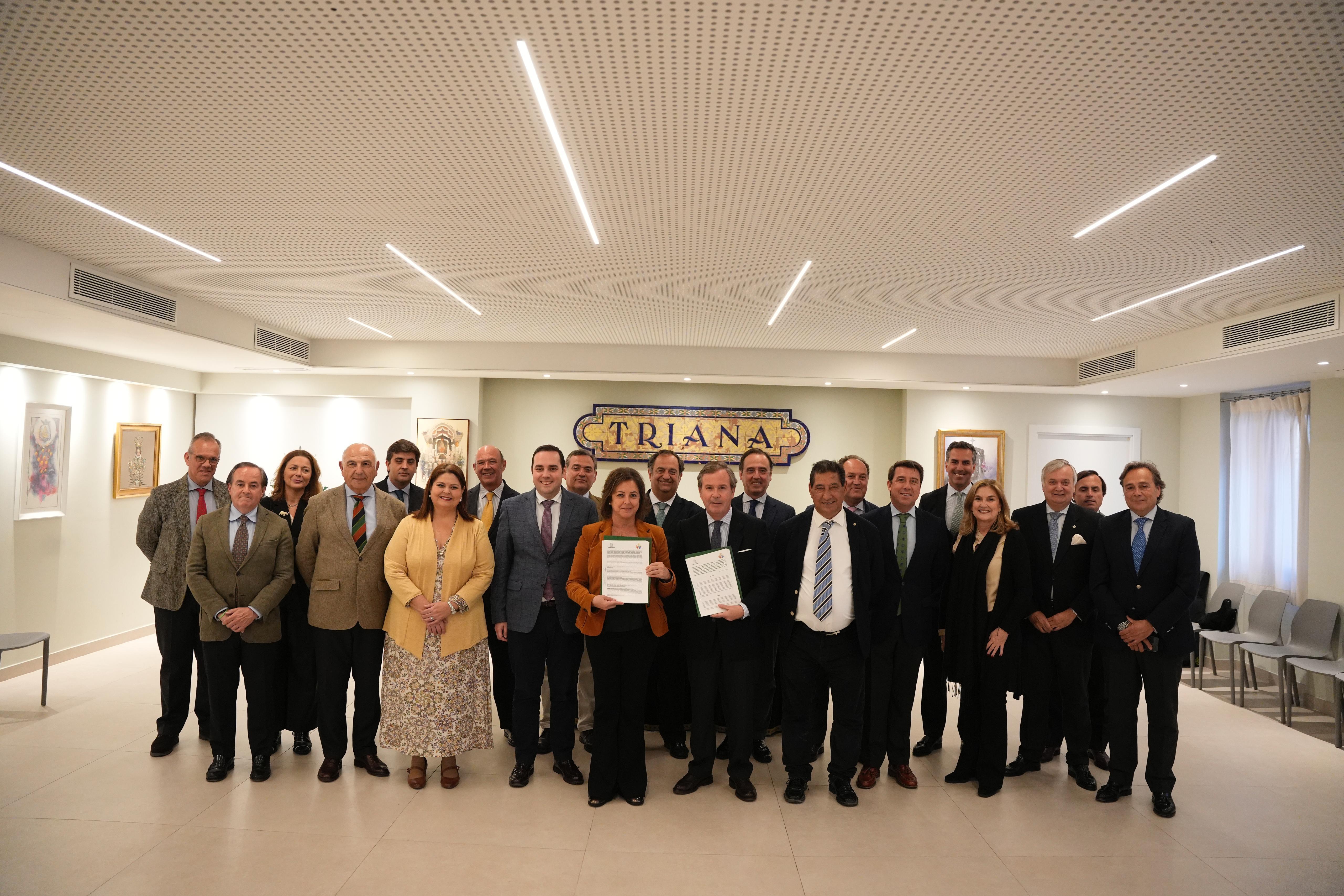 La Junta y la Hermandad del Rocío de Triana han renovado el convenio ratificado en 2021.