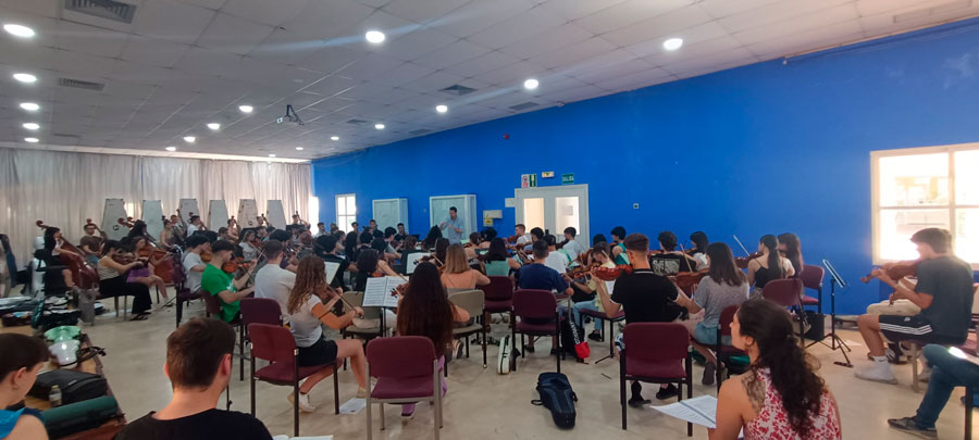 Ensayos del alumnado de la Orquesta Joven de Andalucía