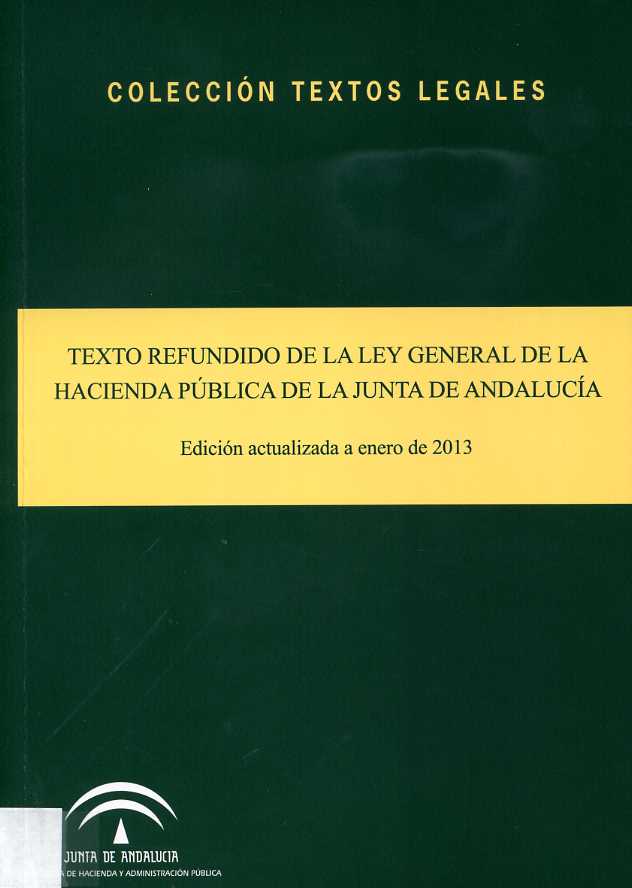 Decreto legislativo 1/2010, de 2 de marzo (edición actualizada a enero de 2013)