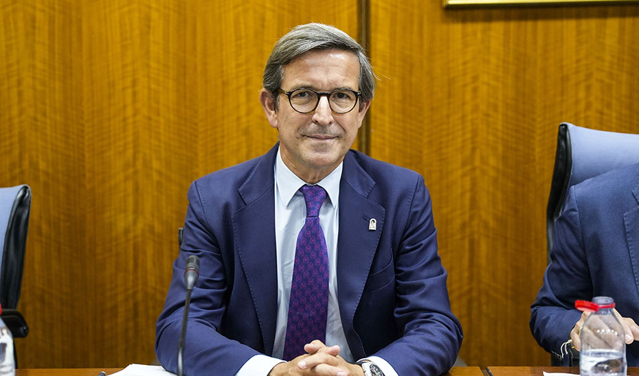 El consejero de Industria, Energía y Minas, Jorge Paradela, en Comisión del Parlamento andaluz.