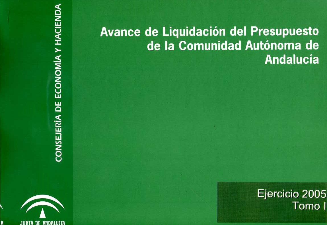 Avance de liquidación del Presupuesto - Andalucía - 2005