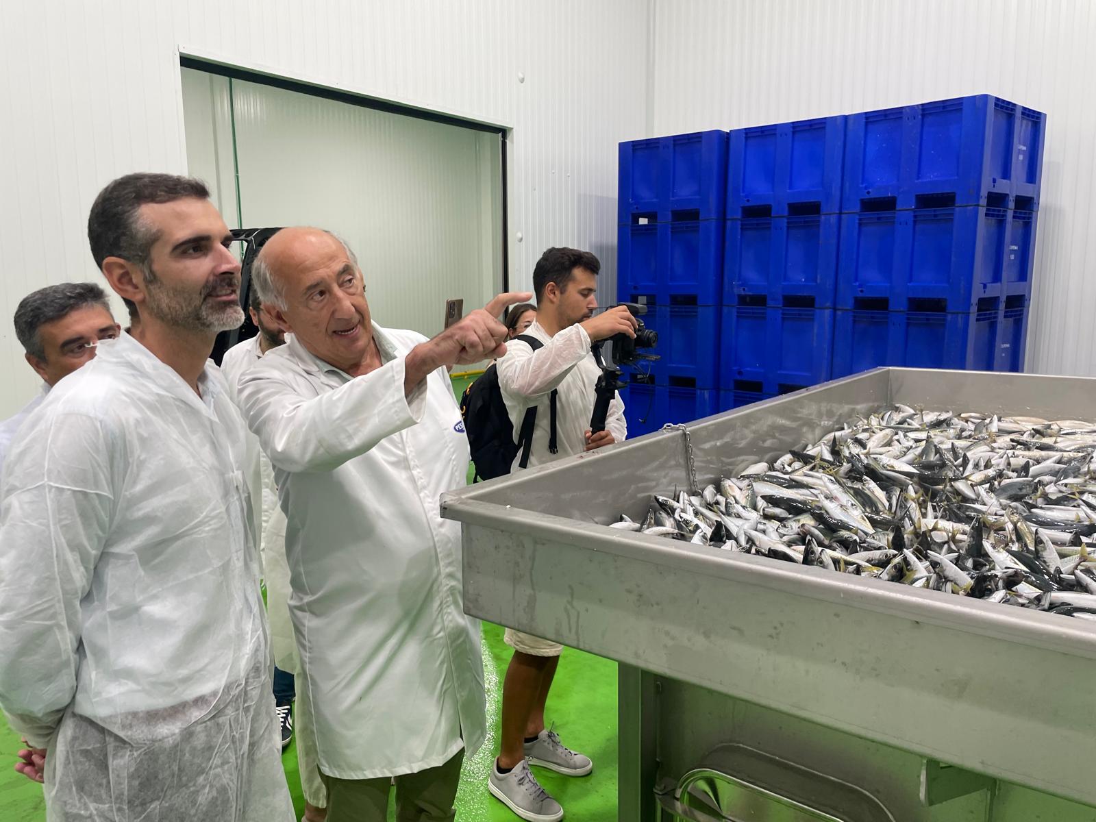 Ramón Fernández-Pacheco visita las conserveras de Ayamonte.