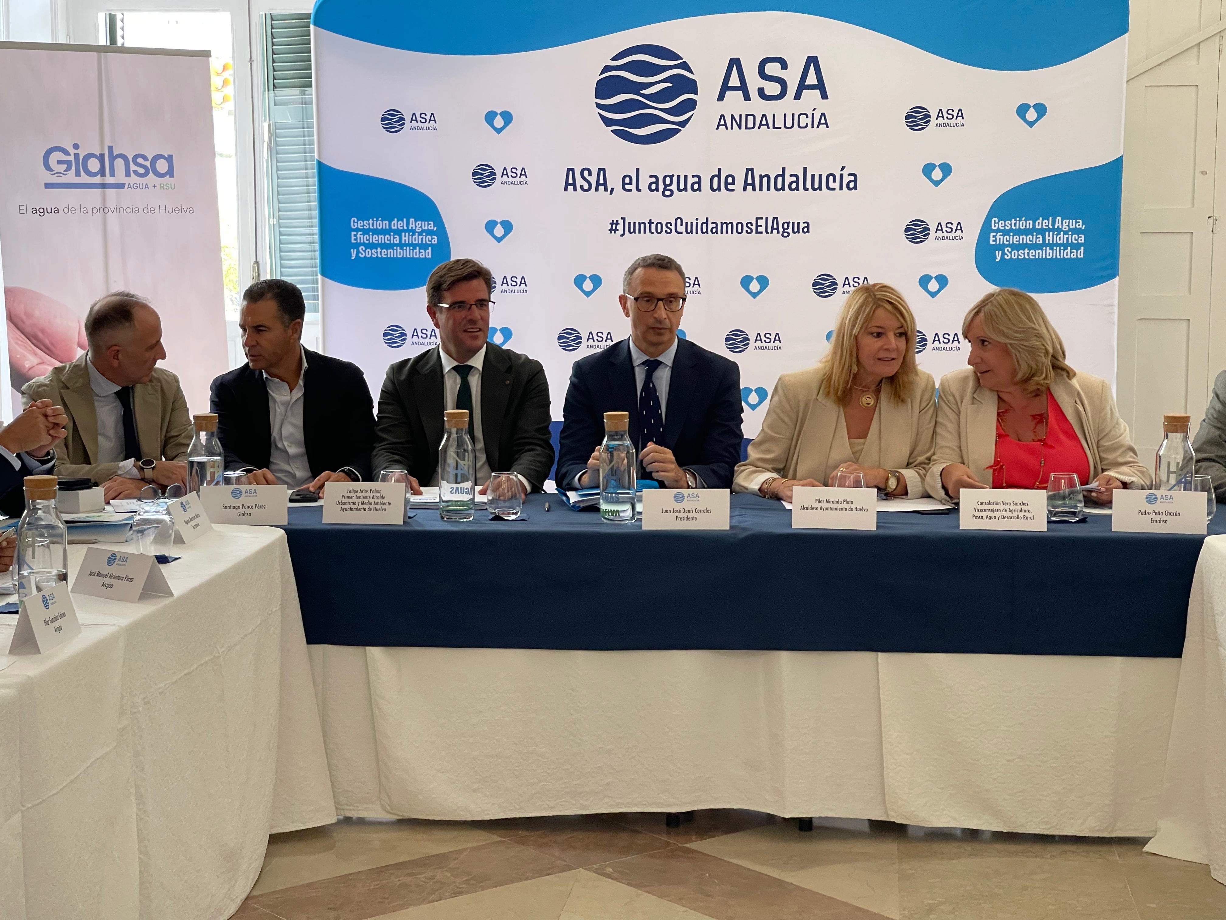 La viceconsejera Consolación Vera en la clausura del Consejo Rector de ASA Andalucía en Huelva.