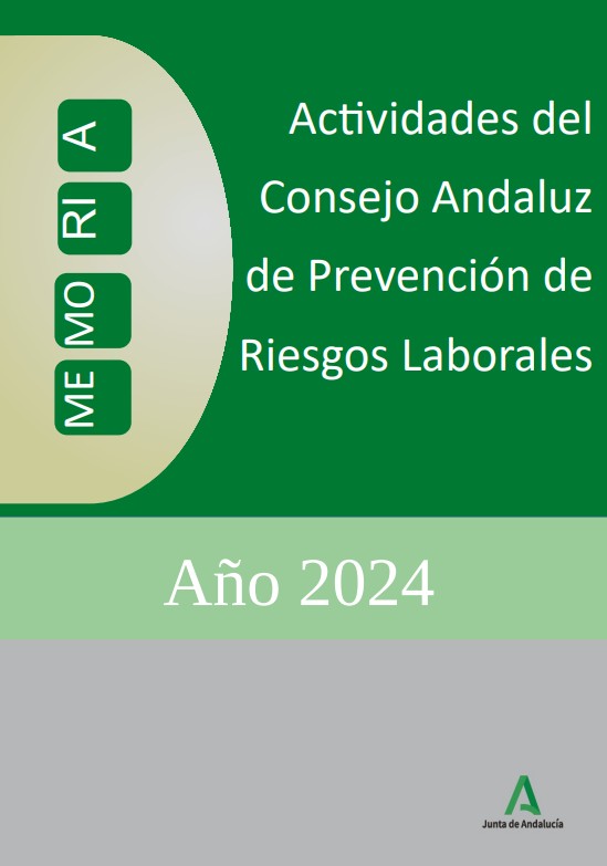 Portada. Memoria de actividades del Consejo Andaluz de Prevención de Riesgos Laborales 2024