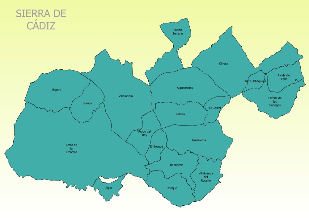Mapa Sierra de Cádiz