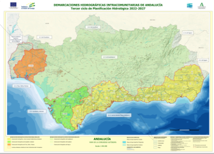 Mapa demarcaciones hidrográficas Intracomunitarias Andalucía