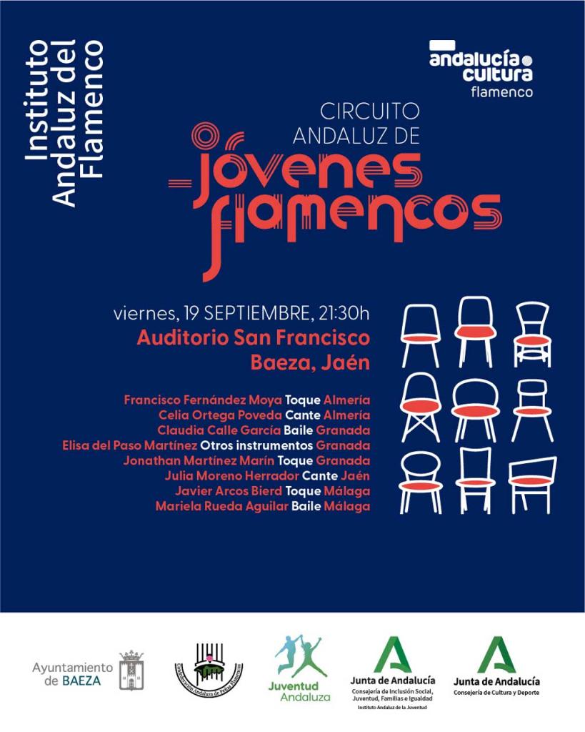 Cartel informativo de la semifinal del Circuito Andaluz de Jóvenes Flamencos 2025